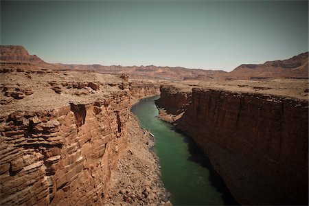 Marble Canyon et la rivière Colorado vue du pont Navajo, Arizona, USA Photographie de stock - Premium Libres de Droits, Code: 600-05837329