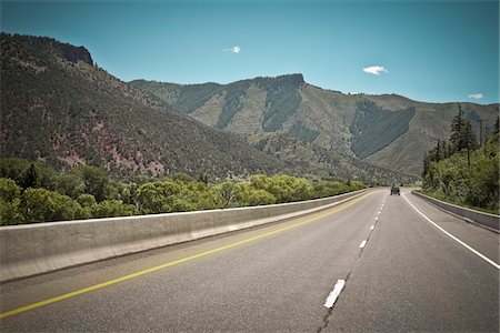 Highway and Scenic View, Mesa County, Grand Junction, Colorado, USA Fotografie stock - Premium Royalty-Free, Codice: 600-05837347