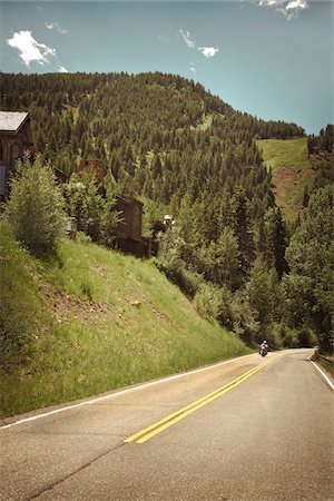 sunny open road - Scenic View and Highway, Aspen, Colorado, USA Stock Photo - Premium Royalty-Free, Code: 600-05837352