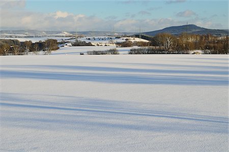 puffy clouds - Winter Landscape near Villingen-Schwenningen, Black Forest, Baden-Wurttemberg, Germany Stock Photo - Premium Royalty-Free, Code: 600-05837466