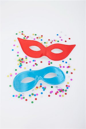 Masks and Confetti Stock Photo - Premium Royalty-Free, Code: 600-05854176