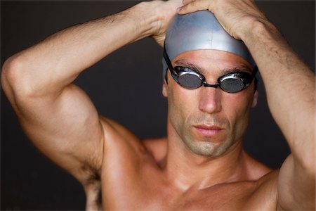 Portrait of Swimmer Foto de stock - Sin royalties Premium, Código: 600-05973046