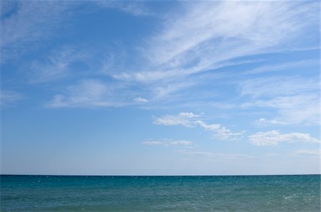 sky and ocean - Ocean, Frontignan, Herault, Languedoc-Roussillon, France Stock Photo - Premium Royalty-Free, Code: 600-05973308