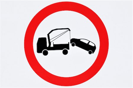 pictogram - Towing Sign, Montpellier, Herault, Languedoc-Roussillon, France Stock Photo - Premium Royalty-Free, Code: 600-05973302