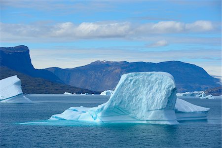 Icebergs, Harefjorden, Scoresby Sund, Groenland Photographie de stock - Premium Libres de Droits, Code: 600-05973865