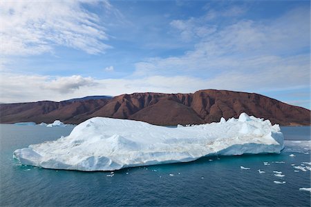 rode fjord - Eisberg und Berg, ritt Fjord, Scoresby Sund, Grönland Stockbilder - Premium RF Lizenzfrei, Bildnummer: 600-05973868