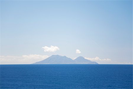 View of Salina Island from Ginostra, Stromboli Island, Aeolian Islands, Italy Stock Photo - Premium Royalty-Free, Code: 600-06009176