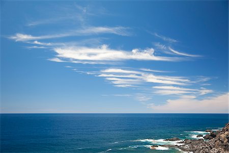 sky and water horizon - Coast and Sea, Ginostra, Stromboli Island, Aeolian Islands, Italy Stock Photo - Premium Royalty-Free, Code: 600-06009178