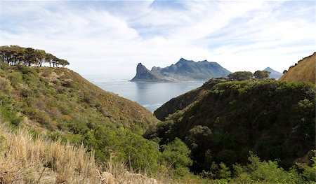 provincia del cabo - Hout Bay View From Chapman's Peak Drive, Cape Peninsula, Western Cape, Cape Province, South Africa Foto de stock - Sin royalties Premium, Código: 600-06009240