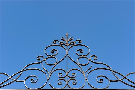 Wrought Iron Fence, Marrakech, Morocco Foto de stock - Sin royalties Premium, Código: 600-06038019