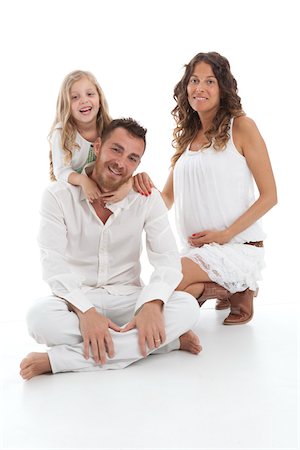 family white background full body - Portrait of Family Stock Photo - Premium Royalty-Free, Code: 600-06038100