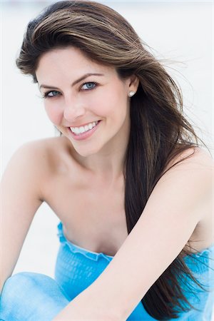 Portrait of Woman at the Beach, Florida, USA Foto de stock - Sin royalties Premium, Código: 600-06038142