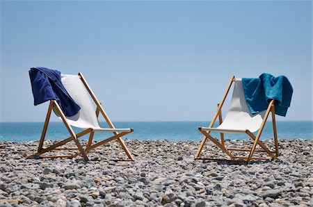 silla de playa - Chairs at the Beach, Frontignan, Herault, Languedoc-Roussillon, France Foto de stock - Sin royalties Premium, Código: 600-06119614