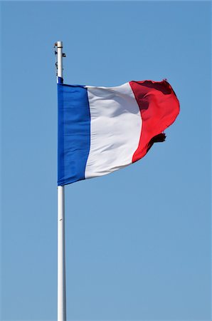 French Flag, Montpellier, Herault, Languedoc-Roussillon, France Foto de stock - Sin royalties Premium, Código: 600-06119613