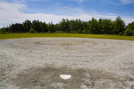 sports and baseball - Empty Baseball Diamond, Truro, Nova Scotia, Canada Stock Photo - Premium Royalty-Free, Code: 600-06125574