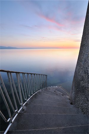 stair nobody sky - Staircase Leading to Lake Constance, Baden-Wurttemberg, Germany Stock Photo - Premium Royalty-Free, Code: 600-06144849