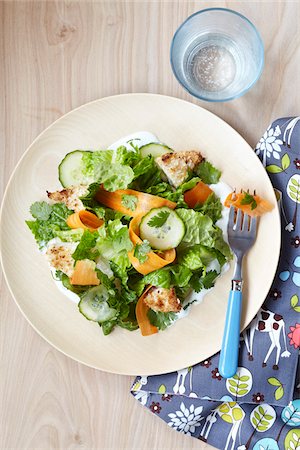 salad overhead - Chicken Salad with Yogurt Dressing Stock Photo - Premium Royalty-Free, Code: 600-06190557