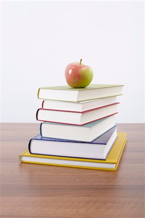 Books and Apple Stock Photo - Premium Royalty-Free, Code: 600-06302228