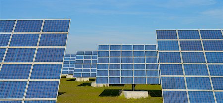 recurso natural - Rows of Solar Panels, Hesse, Germany Foto de stock - Sin royalties Premium, Código: 600-06334297