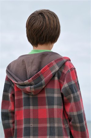 french ethnicity - Back View of Boy, Ile de Re, France Foto de stock - Sin royalties Premium, Código: 600-06334384