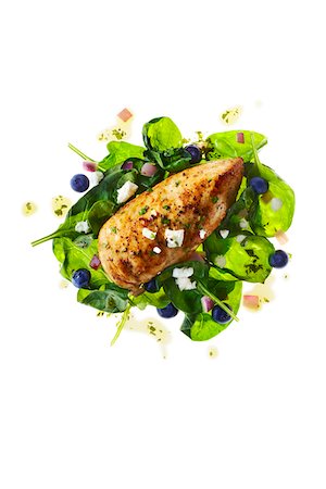 spinach - Chicken Breast with Spinach, Feta Cheese and Blueberries Stock Photo - Premium Royalty-Free, Code: 600-06382994