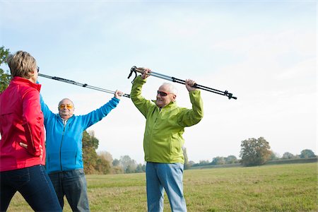 elderly with friends - People Exercising, Lampertheim, Hesse, Germany Stock Photo - Premium Royalty-Free, Code: 600-06397405