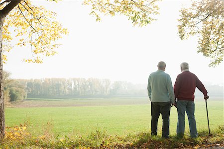 Men on Walk, Lampertheim, Hesse, Germany Stock Photo - Premium Royalty-Free, Code: 600-06397400