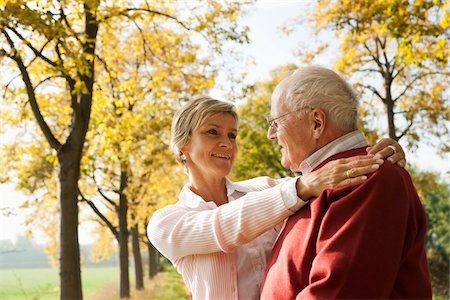 parent - Mature Woman with Senior Father in Autumn, Lampertheim, Hesse, Germany Stock Photo - Premium Royalty-Free, Code: 600-06397464
