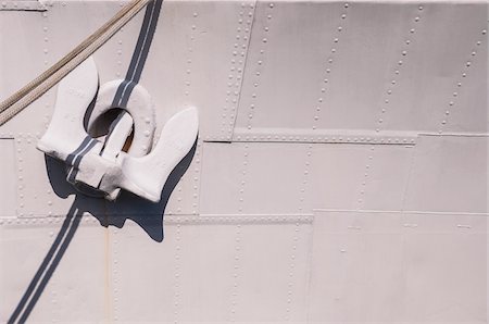 schiff - Close-up of Raised Anchor on side of Ship, Halifax, Nova Scotia, Canada Foto de stock - Sin royalties Premium, Código: 600-06439045