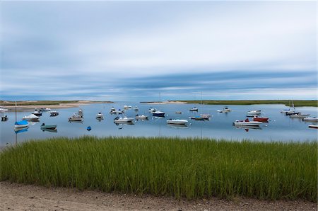 simsearch:633-01273637,k - Boats in Pamet Harbor, Truro, Cape Cod, Massachusetts, USA Stock Photo - Premium Royalty-Free, Code: 600-06431165