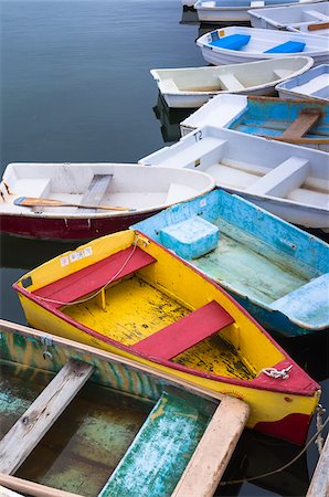 Bateaux à rames en bois dans le port de Pamet, Truro, Cape Cod, Massachusetts, USA Photographie de stock - Premium Libres de Droits, Code: 600-06431167