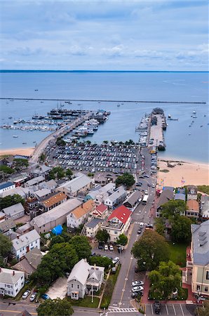 small town usa - Overview of Town and Harbour, Provincetown, Cape Cod, Massachusetts, USA Stock Photo - Premium Royalty-Free, Code: 600-06431188