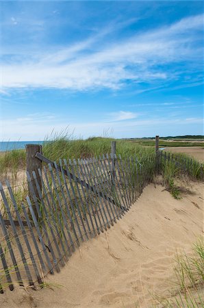 simsearch:700-06431224,k - Wooden Fence on Beach, Provincetown, Cape Cod, Massachusetts, USA Fotografie stock - Premium Royalty-Free, Codice: 600-06431181