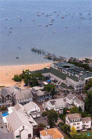 Overview of Houses and Harbour, Provincetown, Cape Cod, Massachusetts, USA Stock Photo - Premium Royalty-Free, Code: 600-06431198