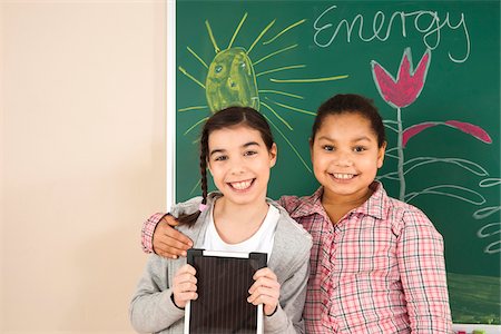Girls Learning about Alternative Energy in Classroom, Baden-Wurttemberg, Germany Stock Photo - Premium Royalty-Free, Code: 600-06548594