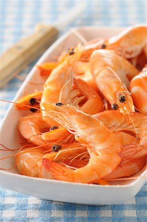 simsearch:600-06025225,k - Close-up of Dish of King Prawns Stock Photo - Premium Royalty-Free, Code: 600-06553480