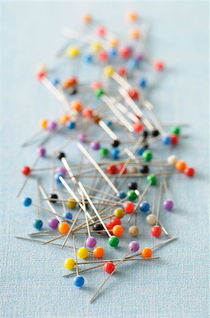 sewing still life - Close-up of Colourful Straight Pins, Studio Shot Stock Photo - Premium Royalty-Free, Code: 600-06702127