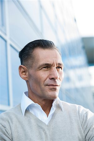 portrait business looking away - Portrait of Businessman Outdoors, Mannheim, Baden-Wurttemberg, Germany Stock Photo - Premium Royalty-Free, Code: 600-06773363