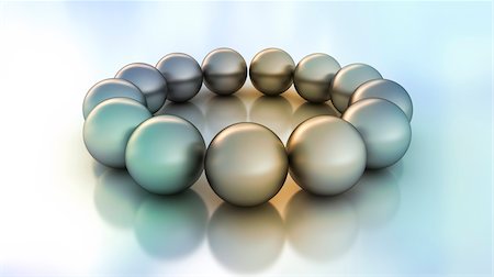 symbol (concept) - 3D-Illustration of Spheres in Circle Stock Photo - Premium Royalty-Free, Code: 600-06808785