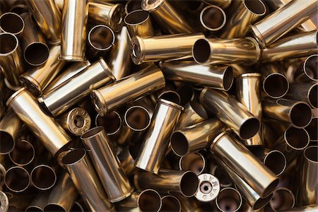 Close-up of Empty 44 Magnum Gun Cartridges, Studio Shot Stock Photo - Premium Royalty-Free, Code: 600-06803864