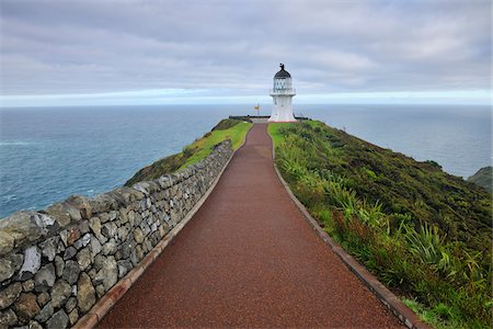 Cape Reinga Lighthouse at Dawn, Cape Reinga, Northland, North Island, New Zealand Photographie de stock - Premium Libres de Droits, Code: 600-06894930