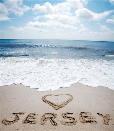 sand and sky - View of Jersey Shore, New Jersey, USA Stock Photo - Premium Royalty-Free, Code: 600-06899954