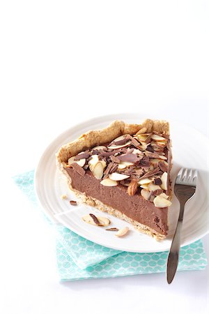 Frozen Chocolate Pie with Almonds and Whole Wheat Crust, Studio Shot Stock Photo - Premium Royalty-Free, Code: 600-06935000