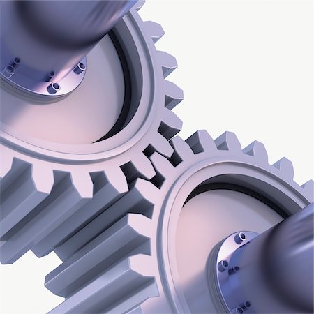 picture of gears - 3D-Illustration of Gears on White Background Stock Photo - Premium Royalty-Free, Code: 600-06936139