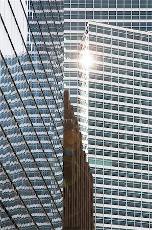 reflection not people not japan - Buildings in Financial District, New York City, New York, USA Stock Photo - Premium Royalty-Free, Code: 600-06939617