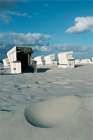 frank rossbach - Beach Chairs on Beach, Wangerooge, East Frisian Islands, Lower Saxony, Germany Foto de stock - Sin royalties Premium, Código: 600-06961973