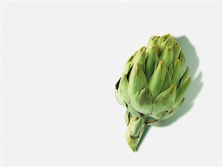 Artichoke on white background, studio shot Foto de stock - Sin royalties Premium, Código: 600-07067105