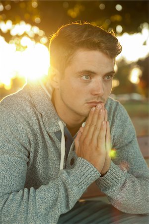 portrait young man outdoor - Portrait of Young Man, Mannehim, Baden-Wurttemberg, Germany Stock Photo - Premium Royalty-Free, Code: 600-07110664