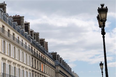 paris architecture nobody - Building and Lamppost, Rue de Rivoli, Paris, France Foto de stock - Sin royalties Premium, Código: 600-07122863