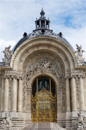 pictures of famous places in france - Petit Palais Gate, 8th Arrondissement, Paris, France Stock Photo - Premium Royalty-Free, Code: 600-07122878